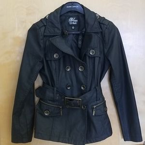 Blanc Noir Moto Dressy Jacket Coat Blazer Black M